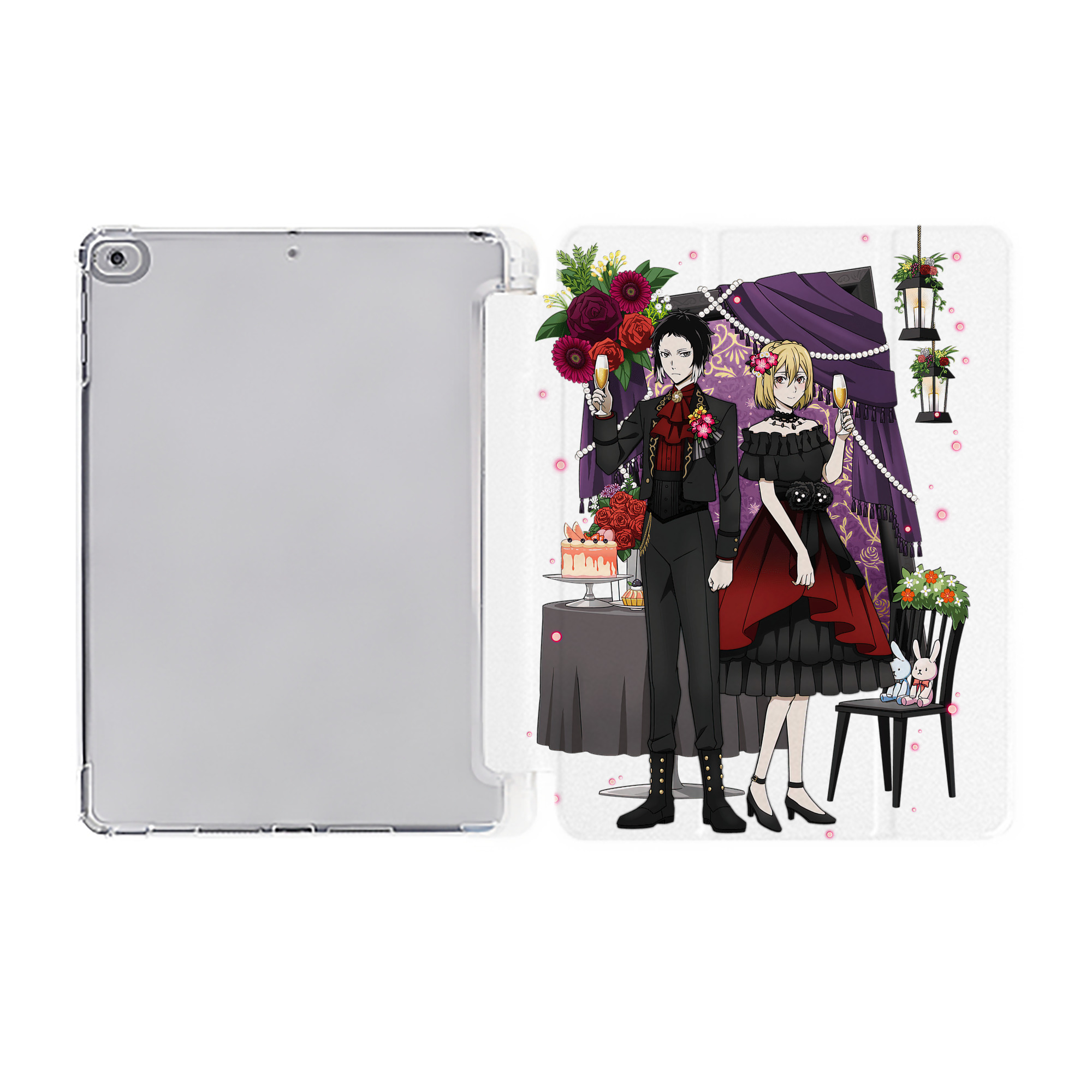 （画像用） 文豪ストレイドッグス Bungo Stray Dogs IPad ケース ペン収納付き 三つ折りスタンド PUレザー×シリコン 対応機種9.5/10.5/10.9インチ